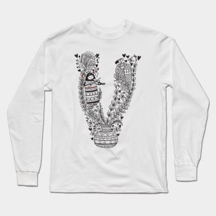 Letter V (Buu&Luu Alphabet) Long Sleeve T-Shirt